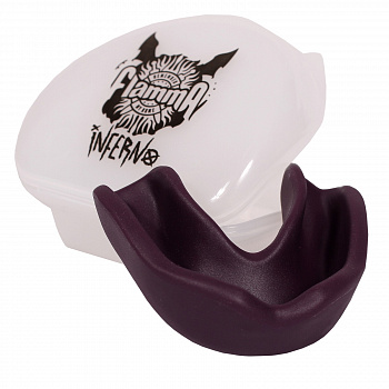 Защита рта (капа) FLAMMA - Inferno bramble с футляром (EVA, взрослый (16+), Пурпурный) 