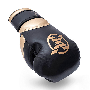Перчатки для бокса Fight Expert Profit (кожзаменитель, Черный/золото)