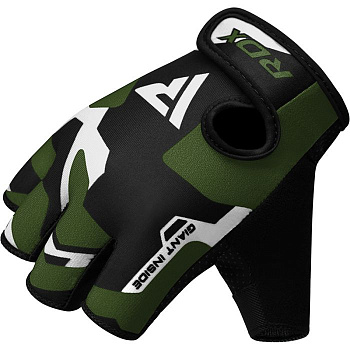 Перчатки для фитнеса  RDX F6 BLACK/GREEN