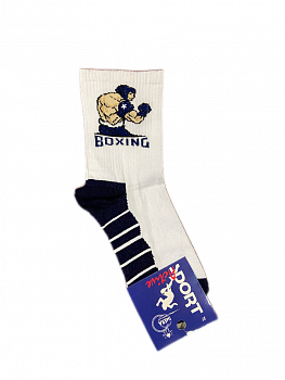 ISL0161 IMERA Boxing носки мужские спорт. бело-т.синие