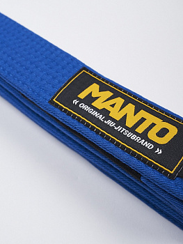 Пояс для единоборств MANTO belt BJJ ORIGINAL (синий)