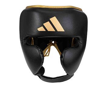 adiPHG01M Шлем боксерский AdiStar Pro Head Gear черно-золотой