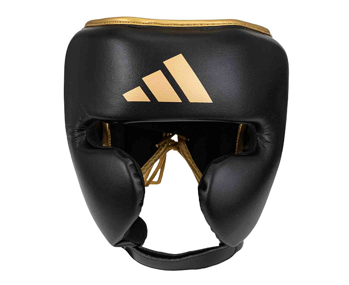 adiPHG01M Шлем боксерский AdiStar Pro Head Gear черно-золотой