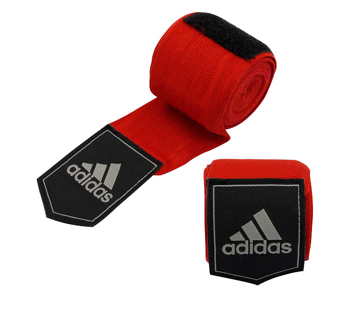 adiBP031 Бинты эластичные AIBA New Rules Boxing Crepe Bandage красные (длина 3.5 м)