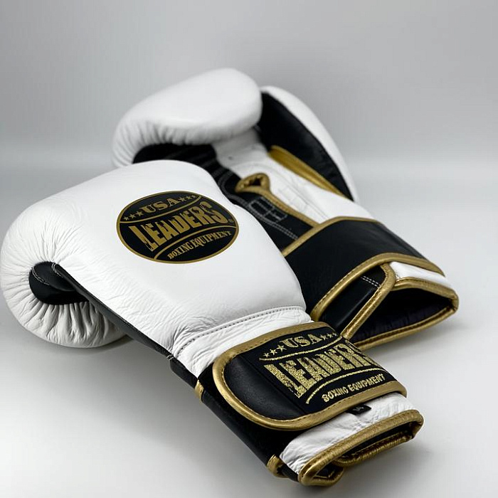 Спаринговочные перчатки Elite Soft Gloves (White Black Gold)