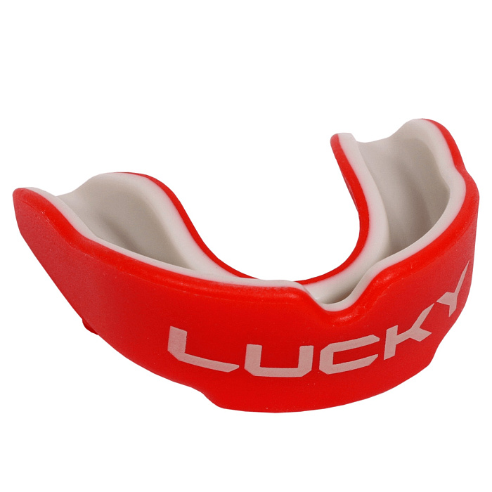 Защита рта (капа) детская FLAMMA - Lucky RED с футляром (гель,резина, детский , Красный/серый)