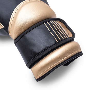 Перчатки для бокса Fight Expert Profit (кожзаменитель, Черный/золото)