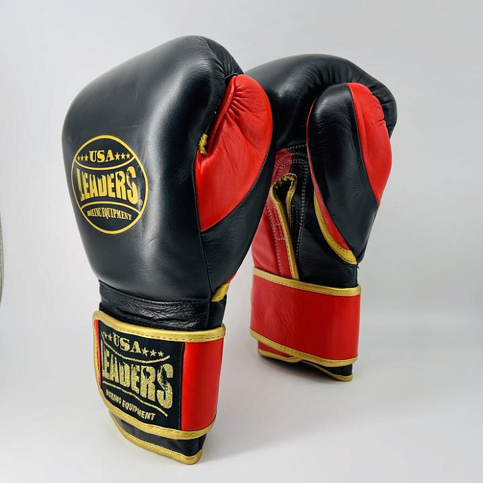Спаринговочные перчатки Elite Soft Gloves (Black Red Gold)