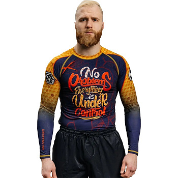 Рашгард Unaffected нави-жёлтый Honey Badger LS