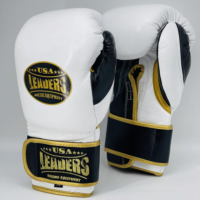 Спаринговочные перчатки Elite Soft Gloves (White Black Gold)