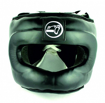 31-32BK Kiboshu Шлем с бампером PREMIUM/Черный/Кожа