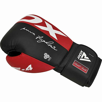 Перчатки тренировочные RDX F4 красн/черн.