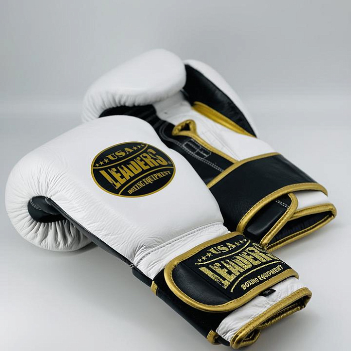 Спаринговочные перчатки Elite Soft Gloves (White Black Gold)