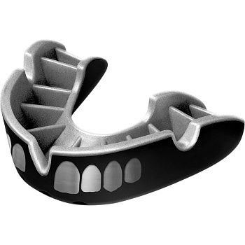 Боксерская капа Opro Silver Level Black Grillz