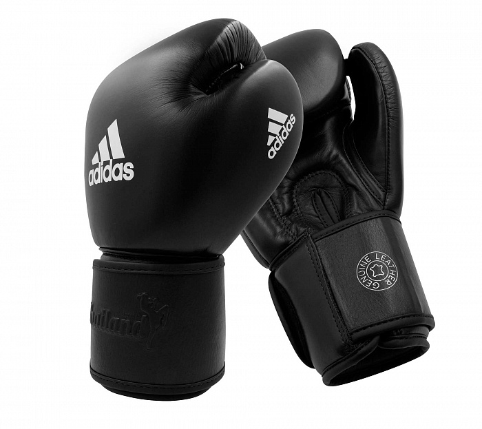 adiTP200 Перчатки боксерские Muay Thai Gloves 200 черно-белые