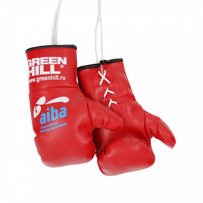 AG-1008a Сувенирные боксерские перчатки AIBA красные (ONE SIZE)