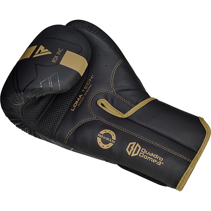 Боксёрские перчатки RDX F6 Kara Black Golden