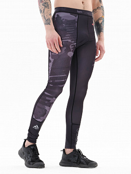Компрессионные штаны iamfighter black/grey