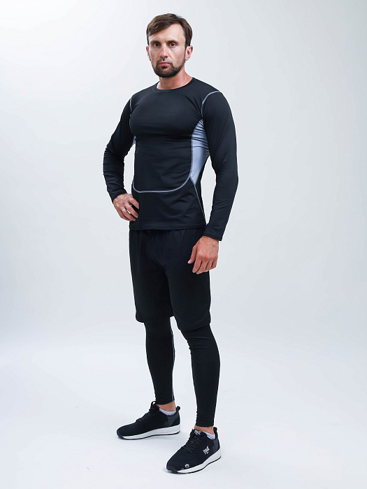 Рашгард Vansyndical L\S Black Silver