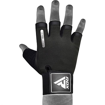 Перчатки для тяжелой атлетики RDX T2 HALF BLACK