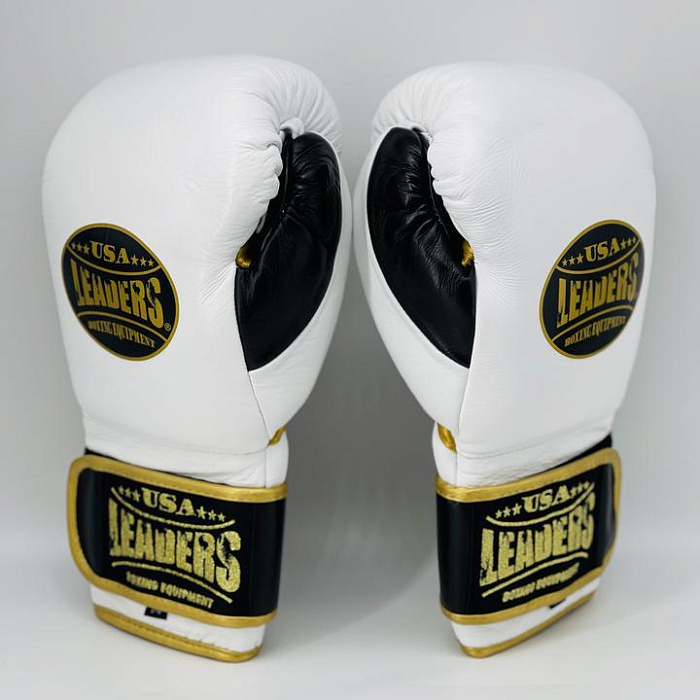 Спаринговочные перчатки Elite Soft Gloves (White Black Gold)