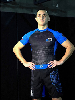 Рашгард с коротким рукавом TFG Союз ММА Blue
