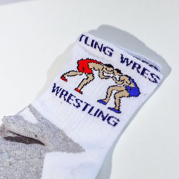 KTSL0128 KTS "Wrestling" носки детские белые под.синяя, св.серая, красная
