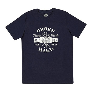 TSB-10431 Футболка GREEN HILL FIGHT WEAR 1964 темно-синяя