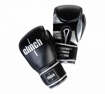 C141 Перчатки боксерские Clinch Punch 2.0 черно-серебристые