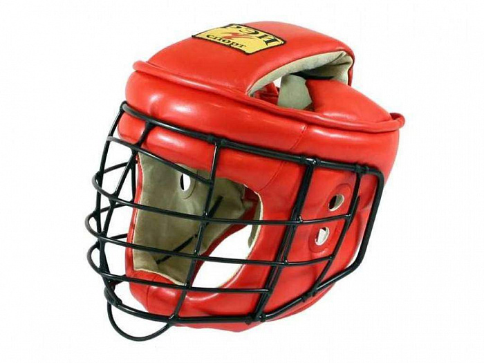 Шлем с металлической маской ТИТАН-2 для АРБ Красный