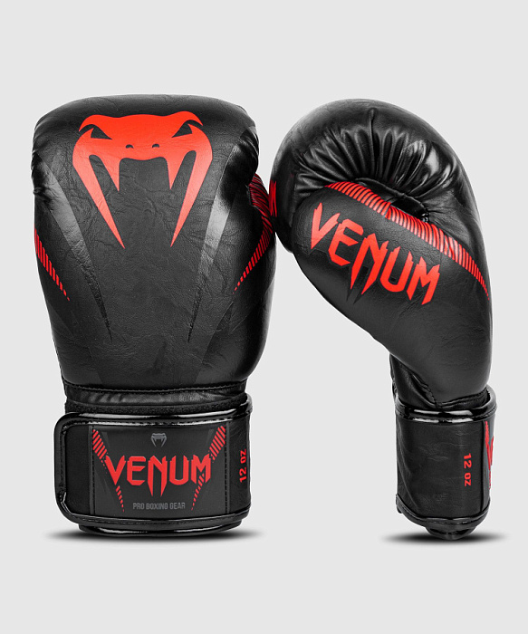 Боксерские перчатки Venum Impact Черный/Красный