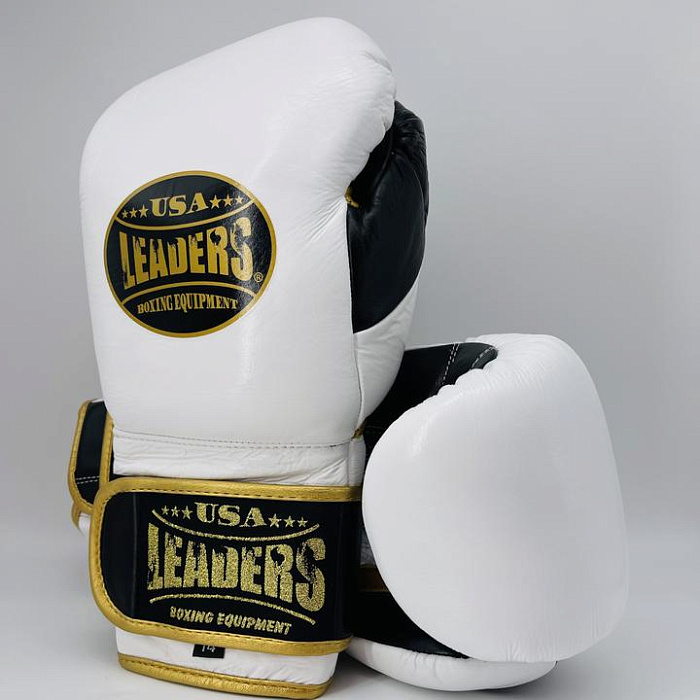 Спаринговочные перчатки Elite Soft Gloves (White Black Gold)