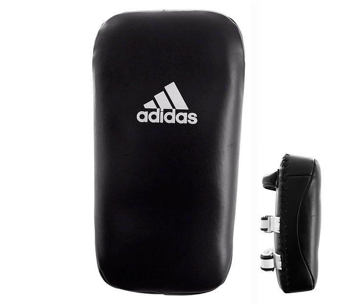 adiBAC042 Макивара Thai Pad Extra Thick Semi Leather черно-белая