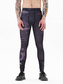 Компрессионные штаны iamfighter black/grey