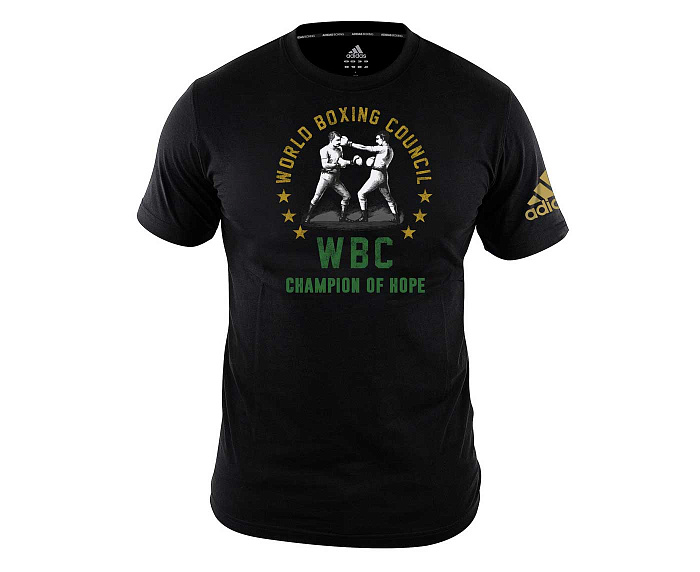 adiWBCT01 Футболка World Boxing Council WBC Champion of Hope черная 