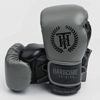 Боксерские перчатки Hardcore Training Revolution Gray/Black PU 