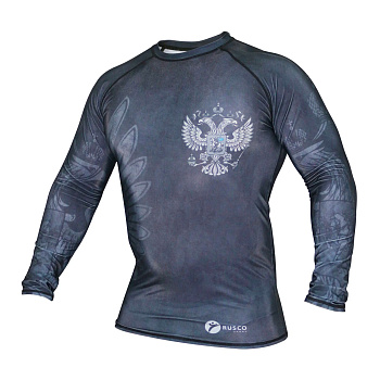 Рашгард для MMA Rusco Sport BLACK HERB, взрослый