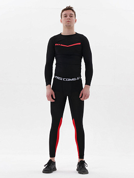 Компрессионные штаны Puncher 2.0 black-red