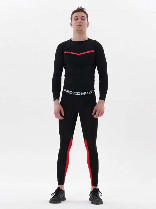 Компрессионные штаны Puncher 2.0 black-red