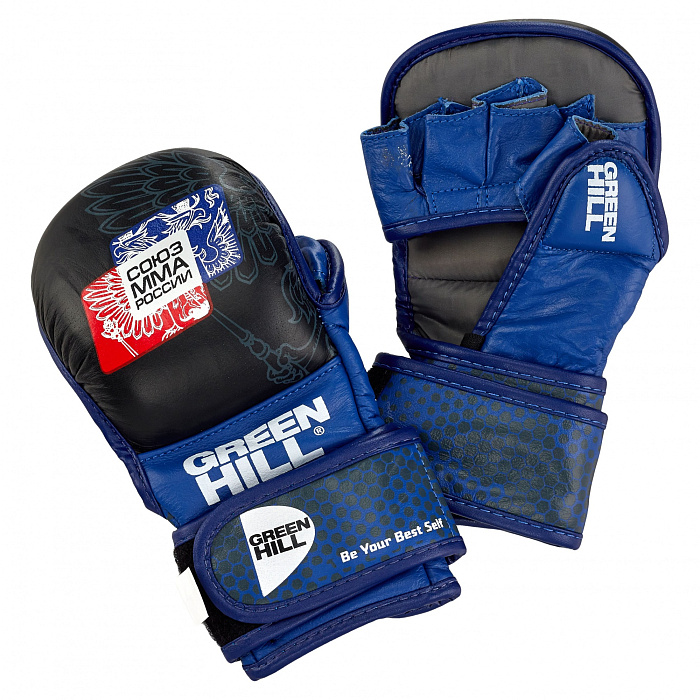 MMU-0111 Перчатки СОЮЗ MMA РОССИИ сине-чёрный