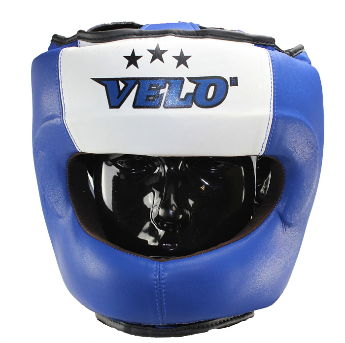 Шлем боксерский VELO с бампером, закрытый, синий, MFL, L