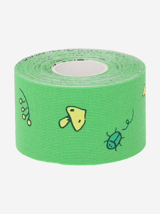 Кинезио тейп Kinexib CLASSIC Baby 4см*4м зеленый,  принт енот