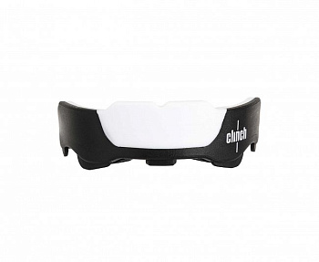 C514 Капа одночелюстная Clinch Champion Triple Layer Mouthguard бело-черно-оранжевая (размер Senior)
