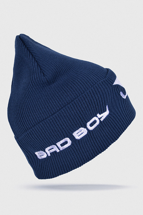 Шапка Bad Boy Logo New white темно-синий