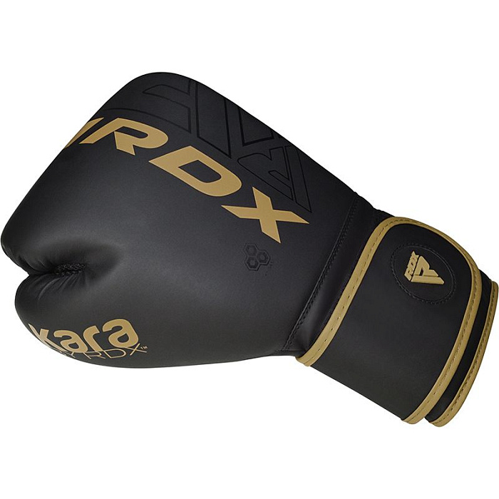 Боксёрские перчатки RDX F6 Kara Black Golden