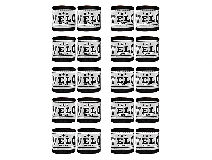 Набор бинтов боксерских VELO, эластик, 3 м, черные