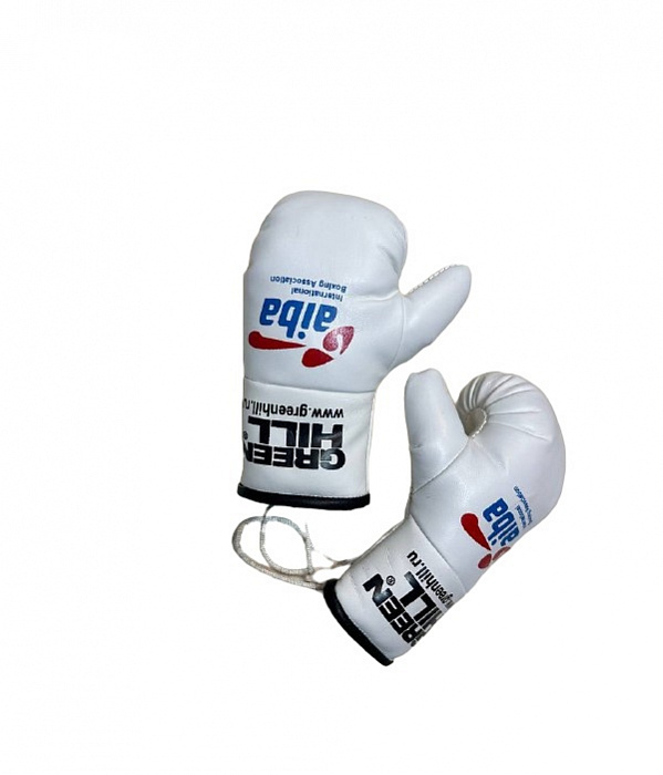 AG-1008a Сувенирные боксерские перчатки AIBA белые (ONE SIZE)
