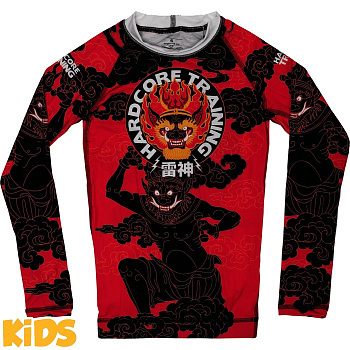 Детский рашгард Hardcore Training Raijin Black/Red LS