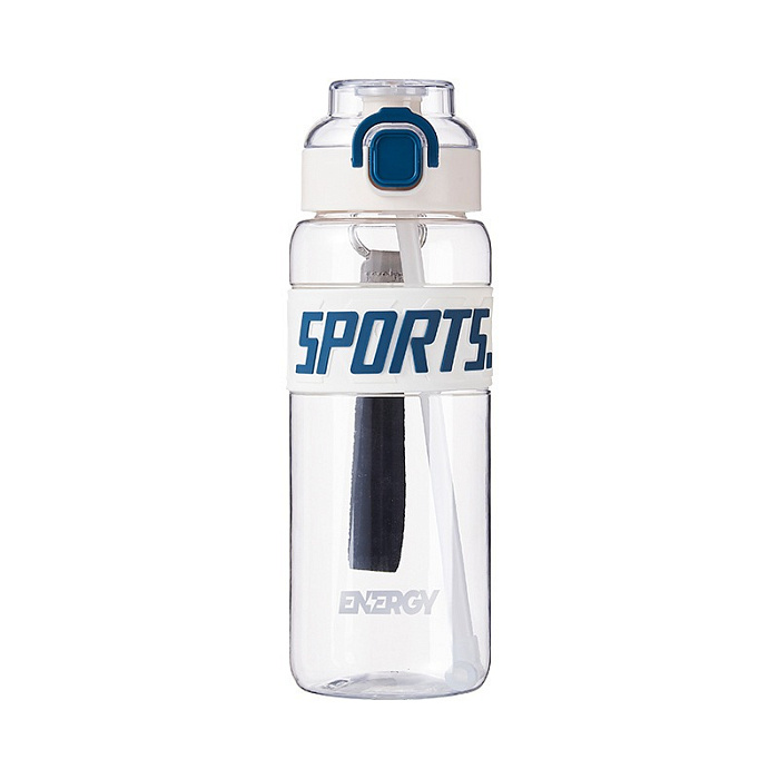 Бутылка для воды SPORTS, 850 мл, прозрачный/белый