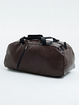 Сумка-рюкзак трансформер Puncher, Экокожа коричневая, L